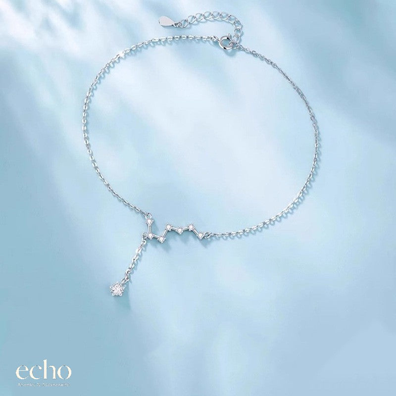 Silver Celestial Seven Stars Anklet