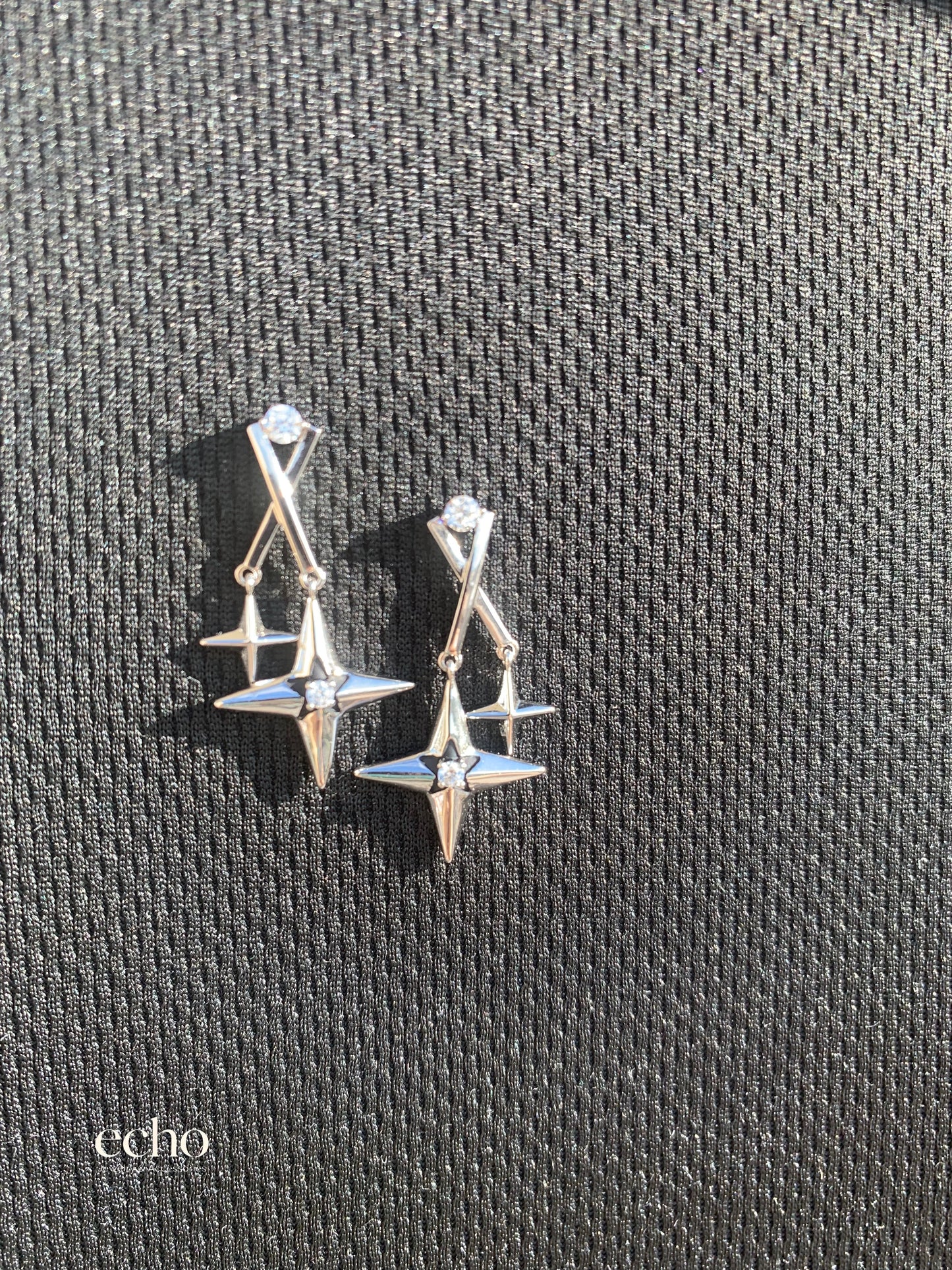 New Style Yellow & Silver Tone Diamond Stud Earrings