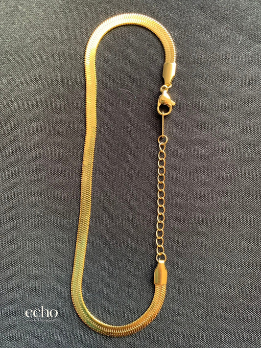 Minimalist Gold Snake Chain Ankle Bracelet