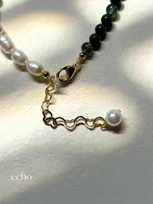 Pearl & Jade Beaded Bracelet