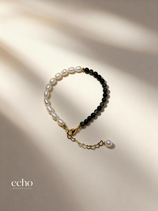 Pearl & Jade Beaded Bracelet