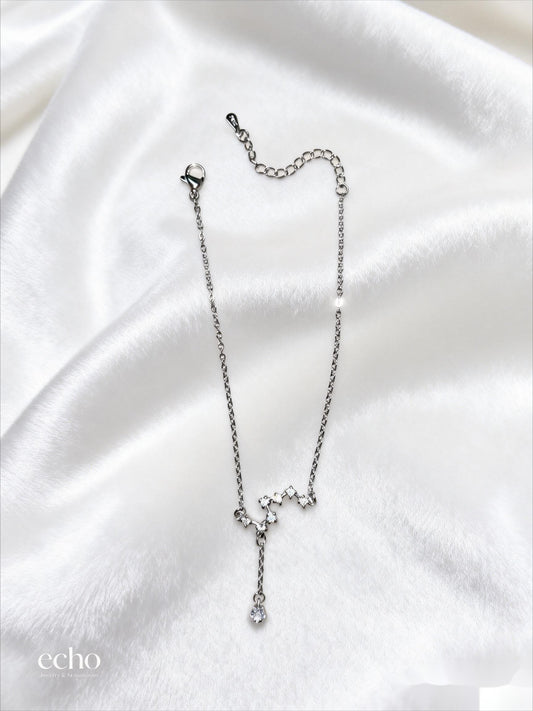 Silver Celestial Seven Stars Anklet