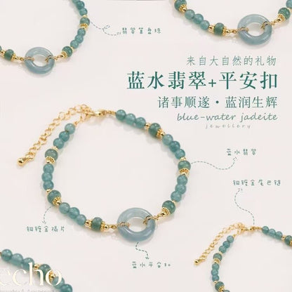 Jade Peace Buckle Bracelet • Unique Chinese Traditional Jewelry