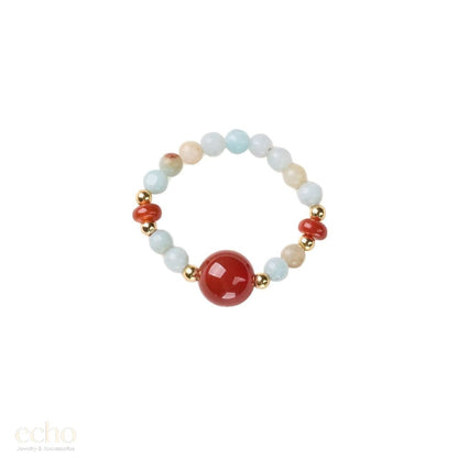 Oriental Charm Multicolor Natural Gemstone Ring
