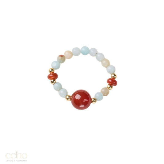 Oriental Charm Multicolor Natural Gemstone Ring