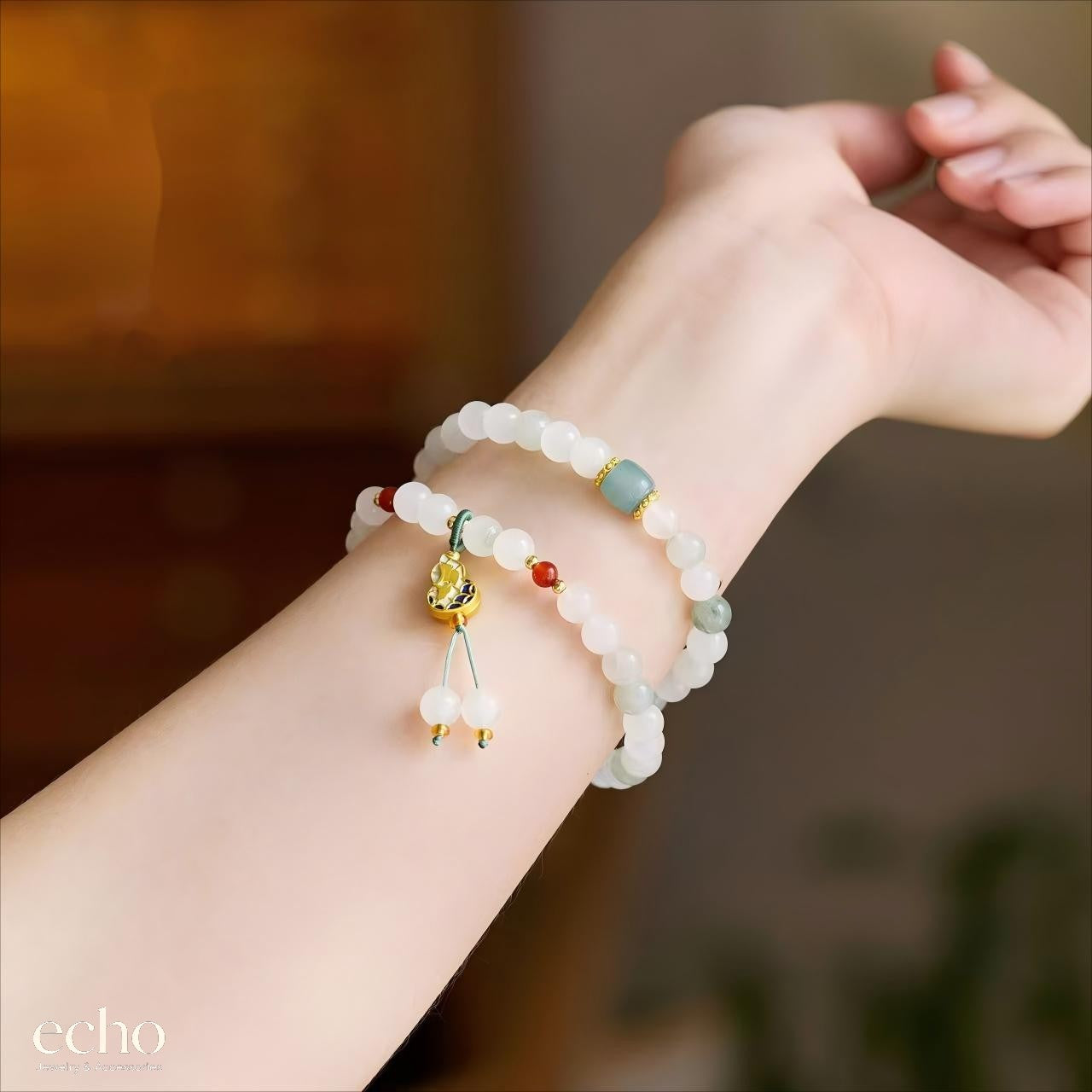 Beaded Jade Bracelet