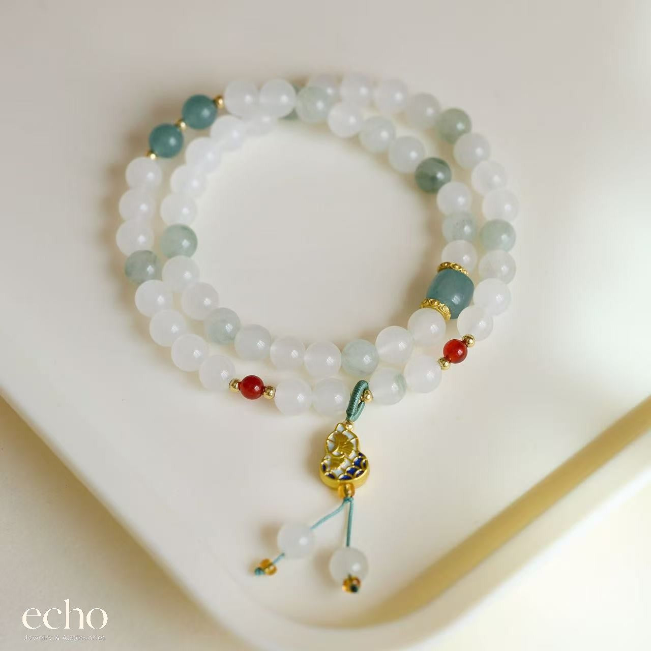 Beaded Jade Bracelet