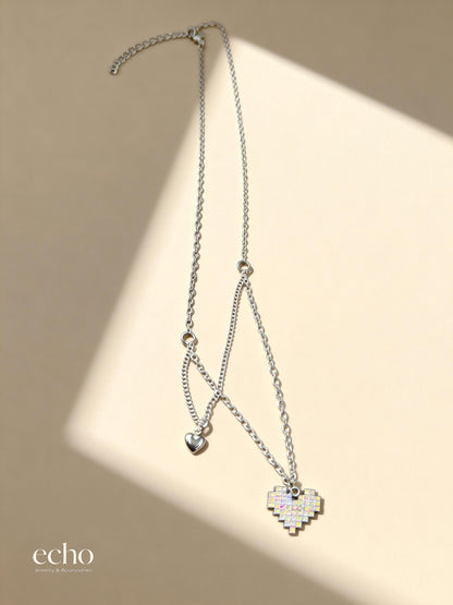 Tiny Silver Charm Necklace