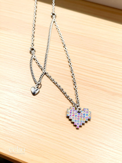 Tiny Silver Charm Necklace