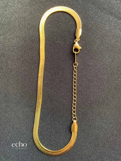 Minimalist Gold Snake Chain Ankle Bracelet