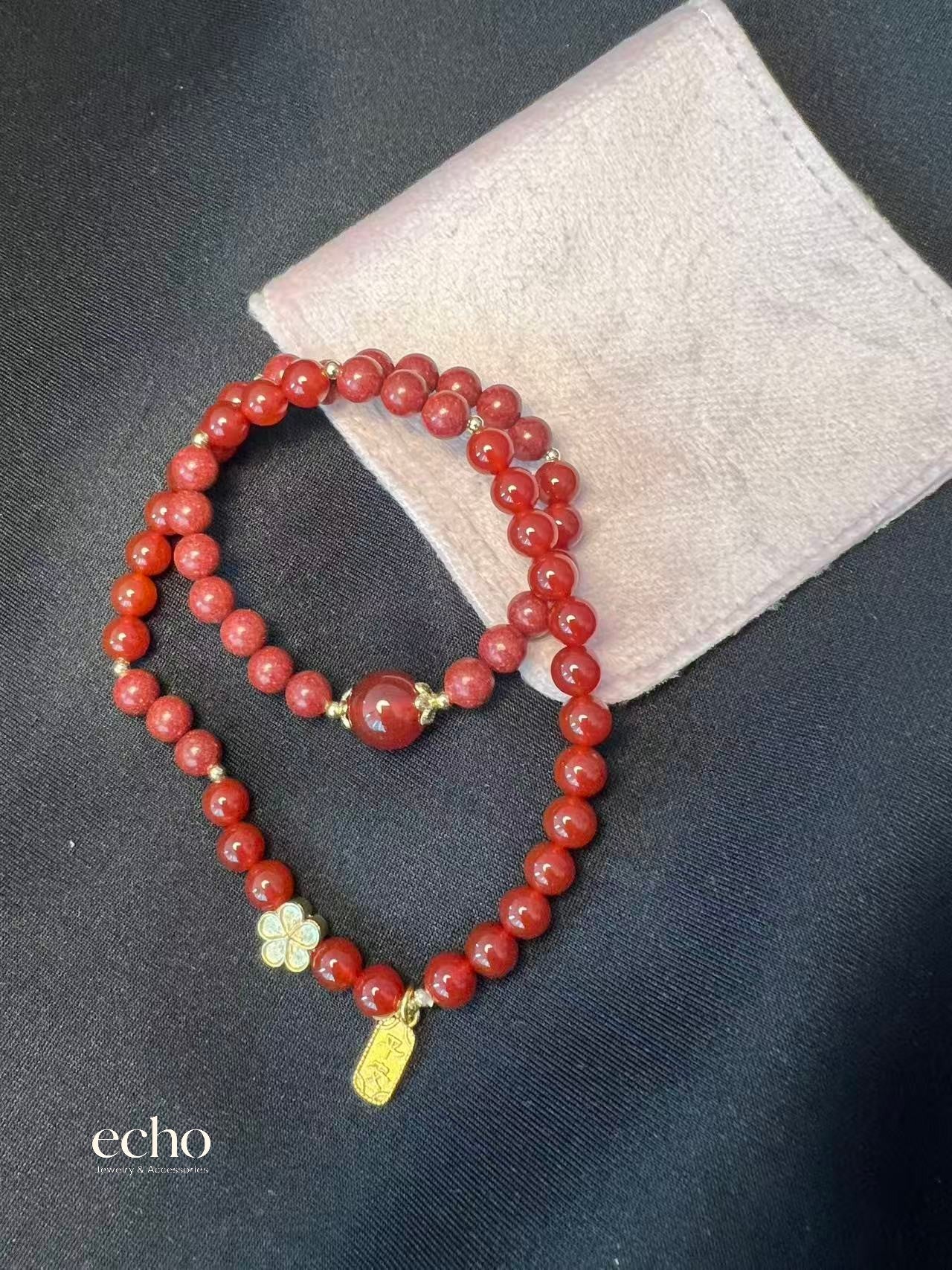 Multi-Gemstone Long Beaded Bracelet • Oriental Chinese Culture